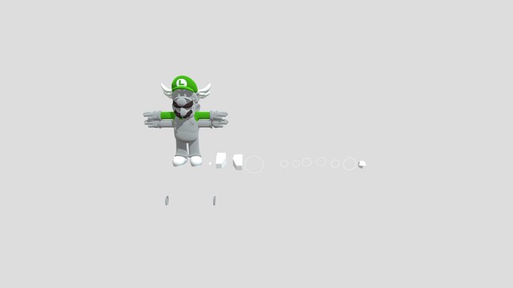sm64 Beta leak Luigi model 3D Model