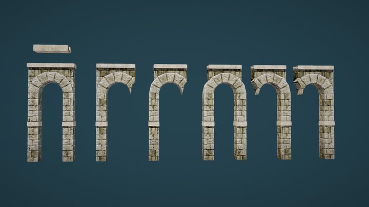 Aqueduct Pieces 3D Model