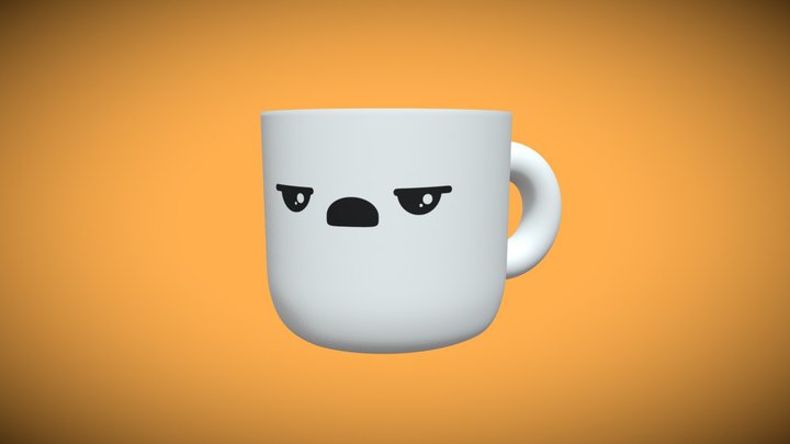 Cute Coffee Cup 3D Model