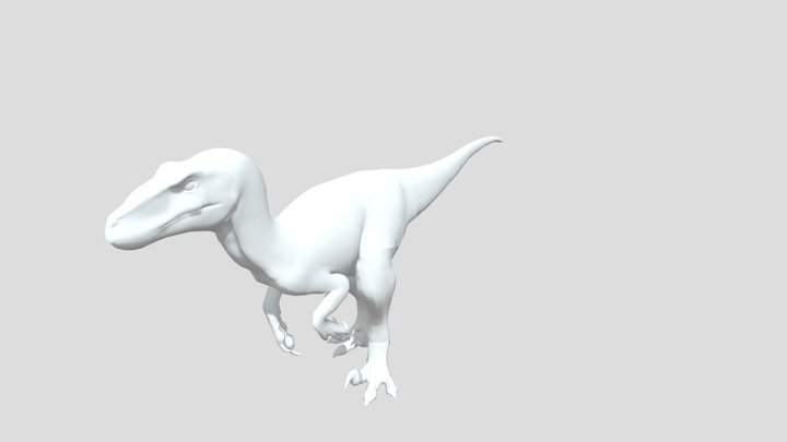 The Isle Evrima_ Raptor_idle_animation 3D Model