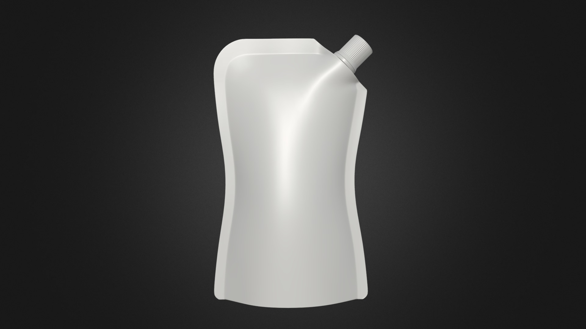 3D model pouch bag 05 - This is a 3D model of the pouch bag 05. The 3D model is about a white lamp shade.