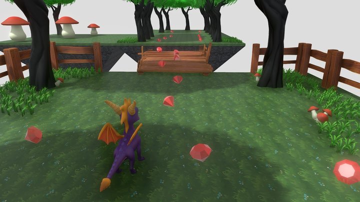 Spyro Level Inspired by Reignited Trilogy 3D Model