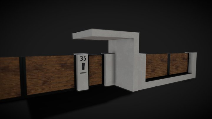 Modern Fence Set – Free 3D Model STL