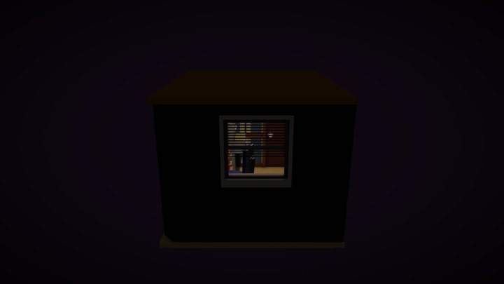 Office at Night 3D Model