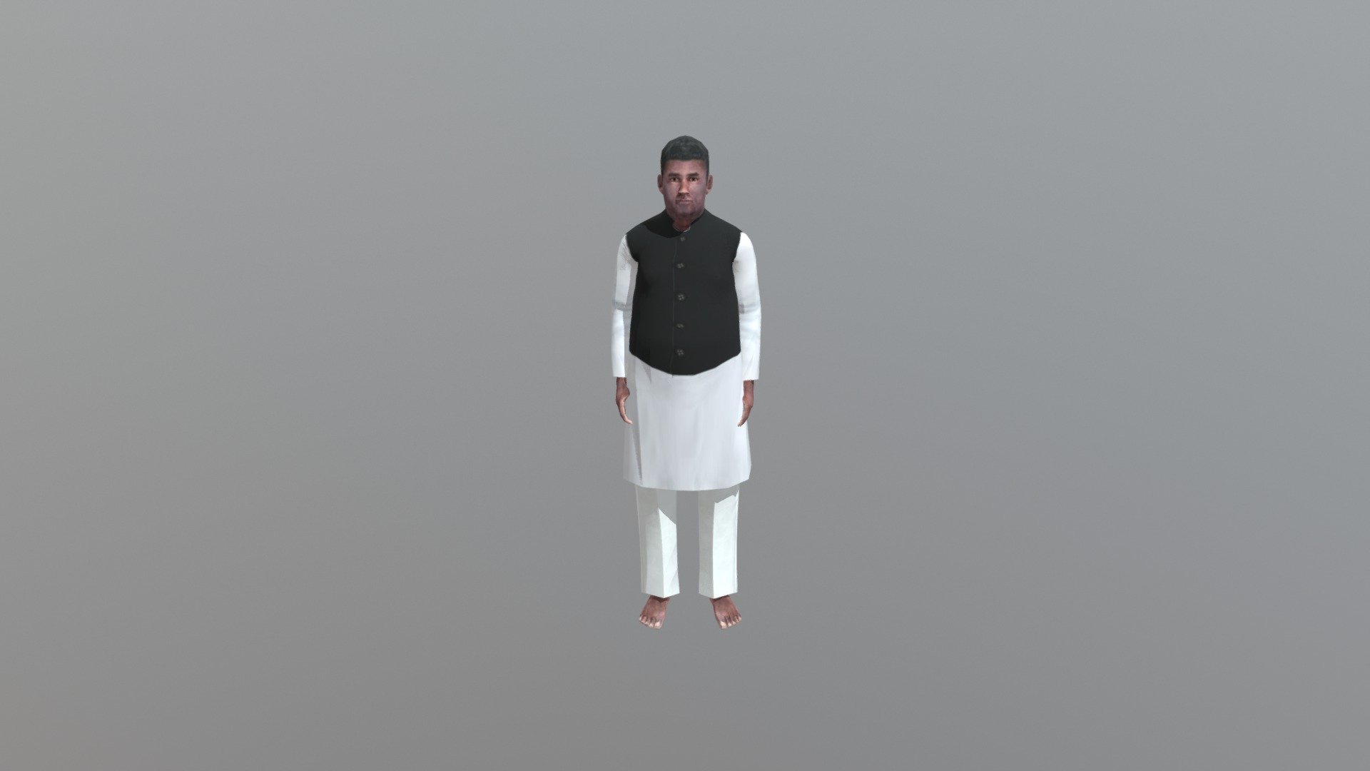 Fat Leader Low Poly Motion Laugh