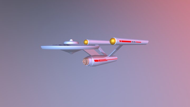 TOS Enterprise Star Trek 3D Model