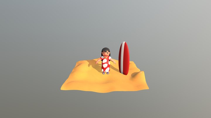 Lilo on the beach - Antoine Goudaert 3D Model