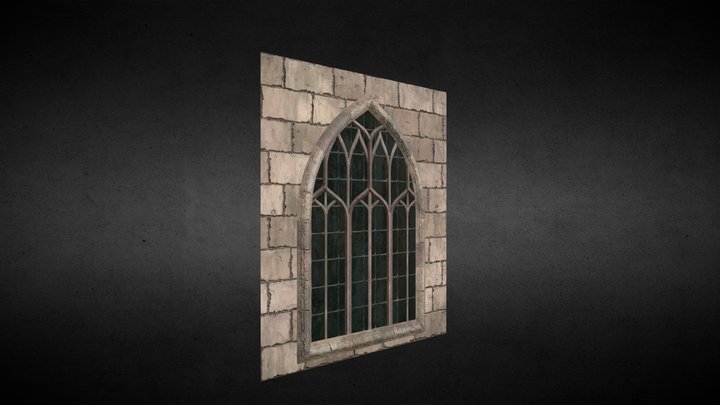 Gothic Window 3D Model