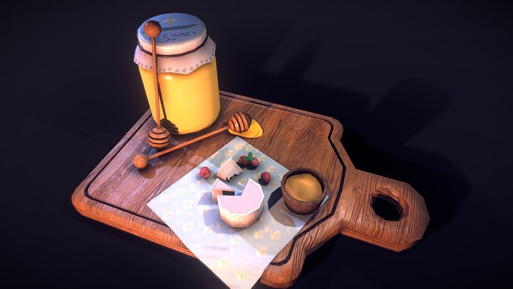 Honey Snack For One 3D Model