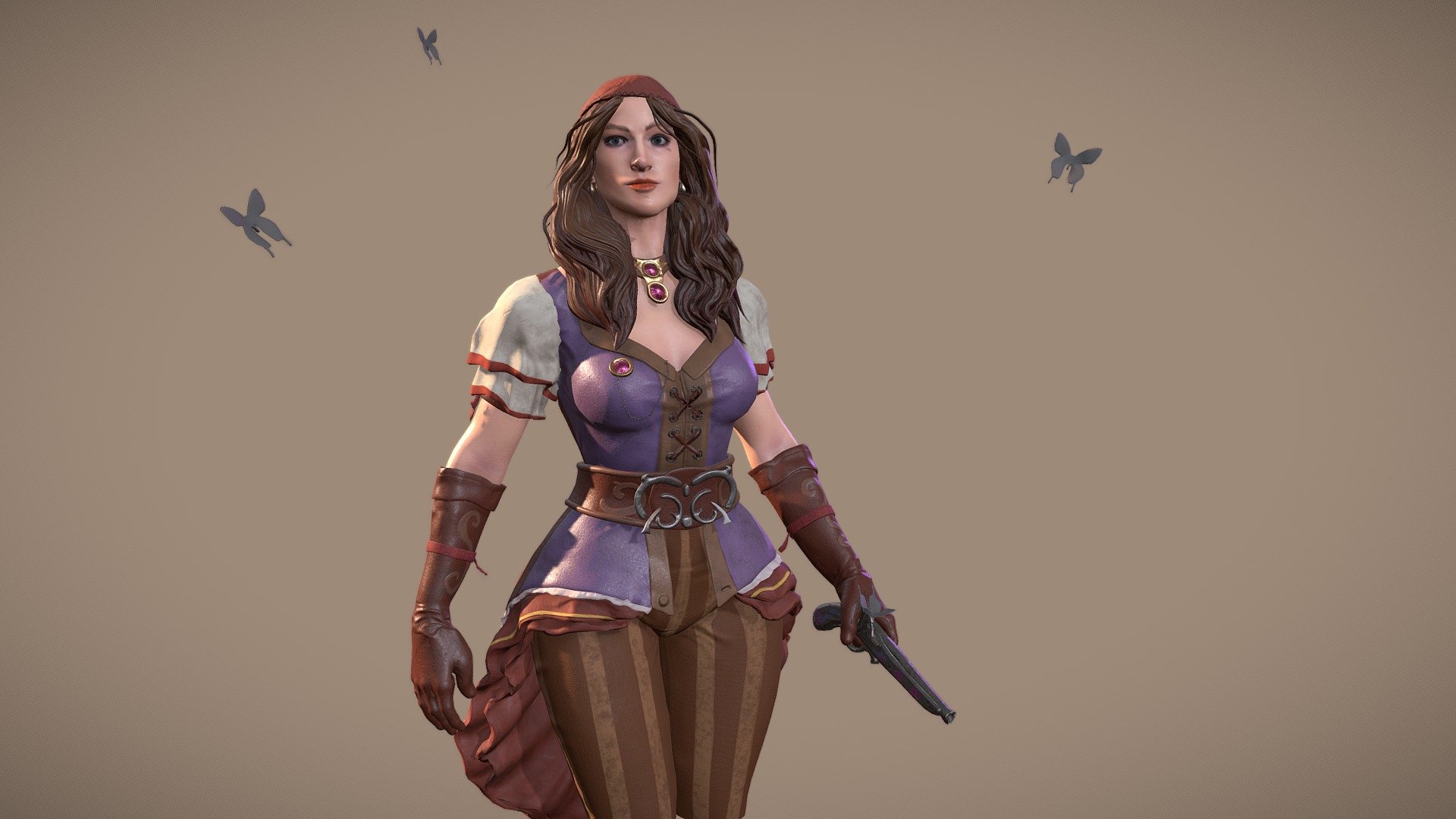 Character Creation - Lady Bard - 3D model by Heather Delaere ...