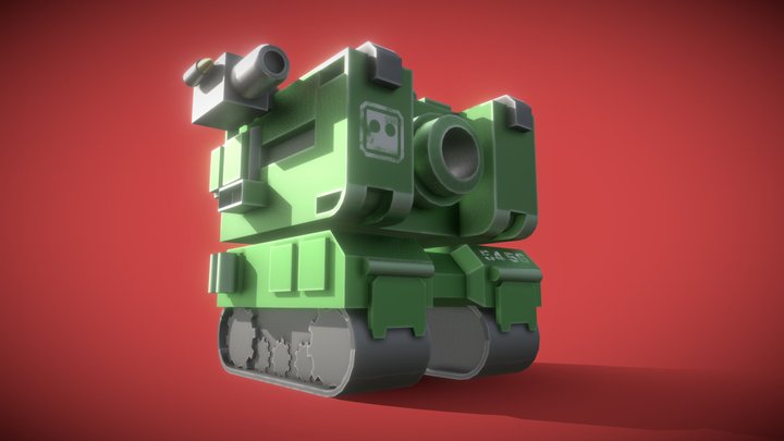 Dinky Tank Styled 3D Model