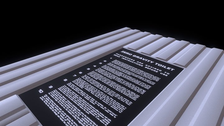 2001 | Zero Gravity Toilet instruction 3D Model