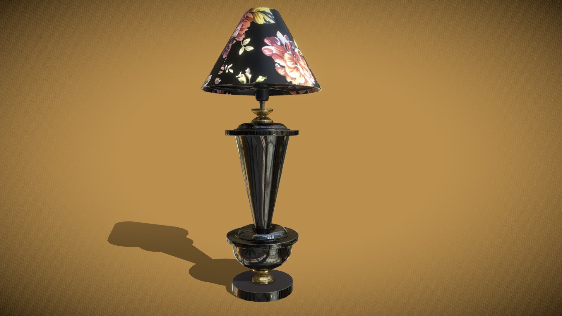 Table Lamp Piano Black Buy Royalty Free 3d Model By Rajatnidaria