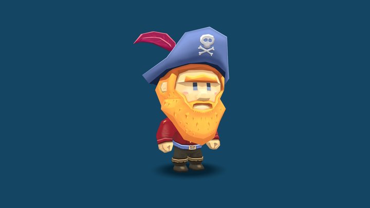 Lowpoly Pirate 3D Model