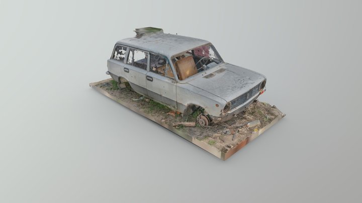 Abandoned VAZ-2102 3D Model
