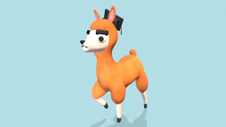 Academy Llama 3D Model