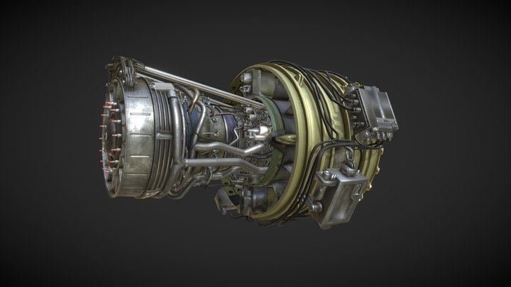 Engine CFM56-7B 3D Model