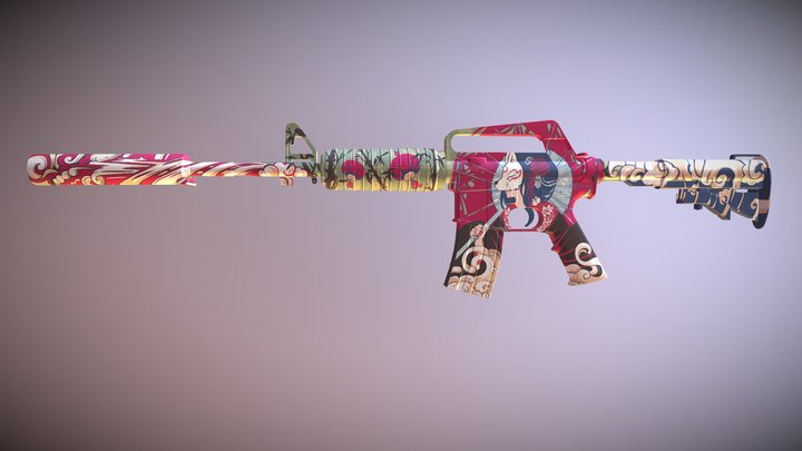 M4A1-S | China Town 3D Model