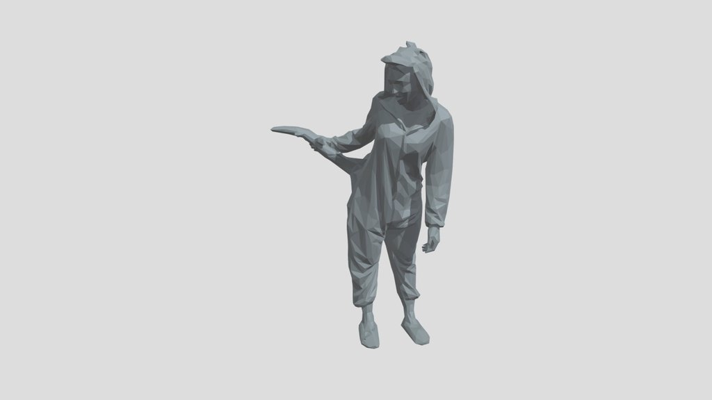Lowpoly Female In Kigurumi