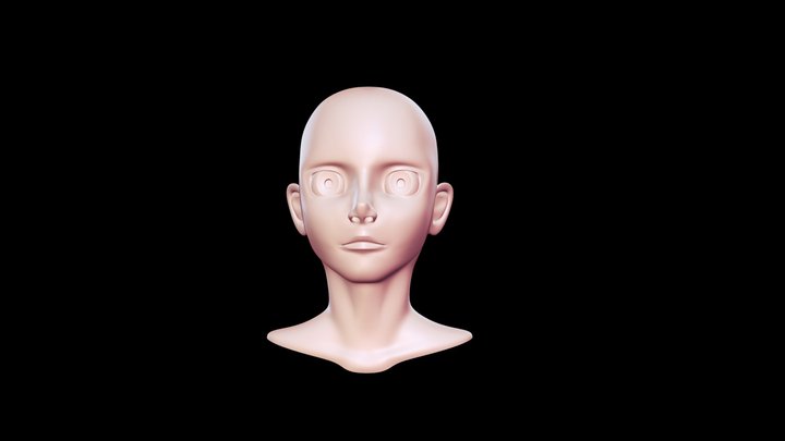 Cartoon head 3D Model