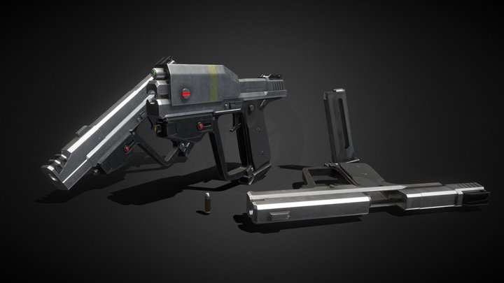 Halo Magnum M6G FanArt 3D Model