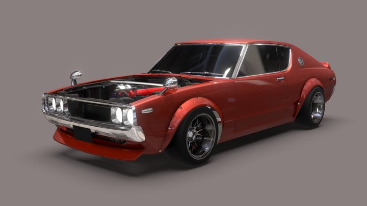 Nissan Skyline KGC110 ' Kenmeri'x 3D Model