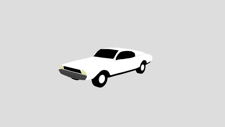 Low Poly 1968 Ford Mustang 3D Model