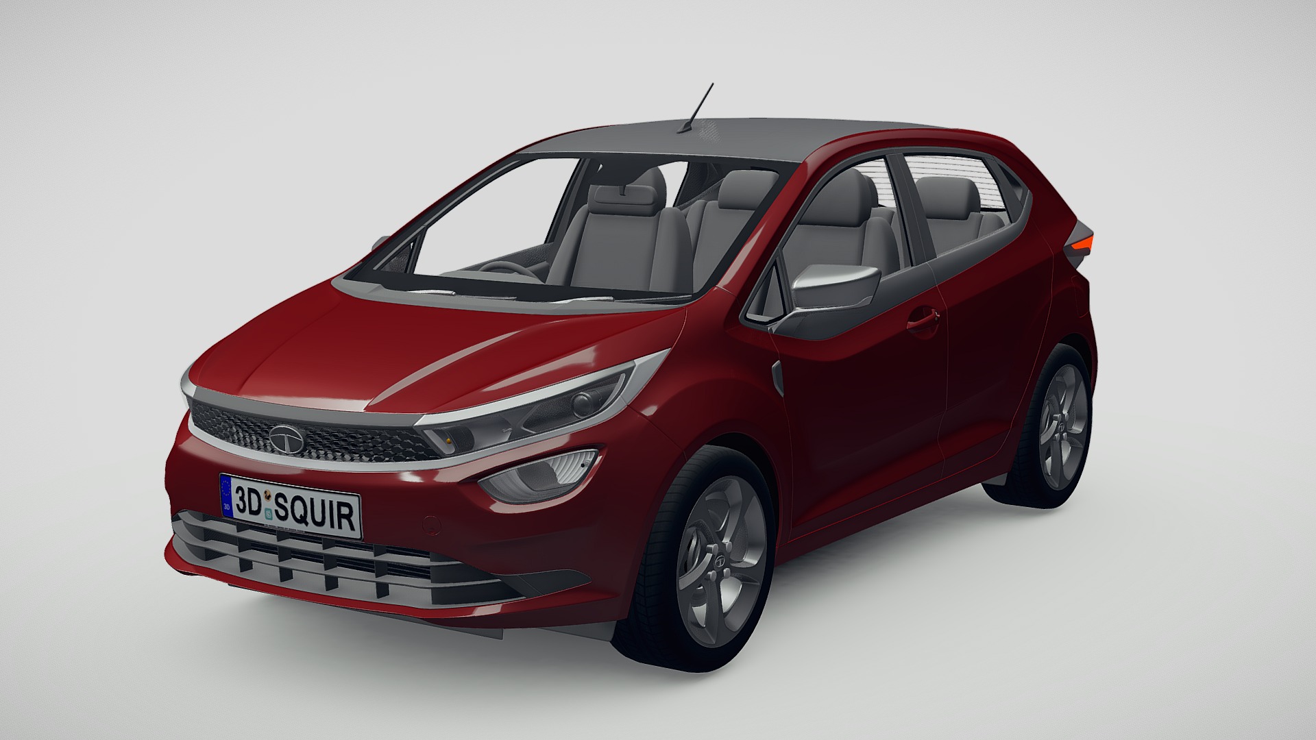 3D model TATA Altroz 2020 - This is a 3D model of the TATA Altroz 2020. The 3D model is about a red car with a white background.