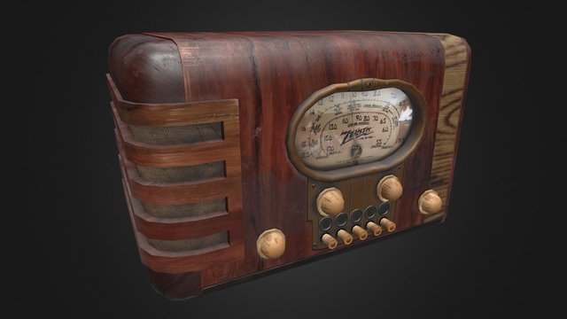 Vintage Radio 3D Model