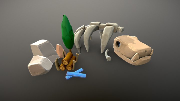 Props for a mini-game project 3D Model