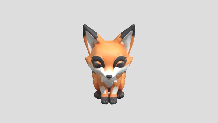 fox animasi nega 3D Model
