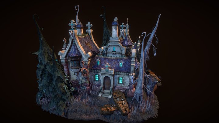 Blue House 3D Model