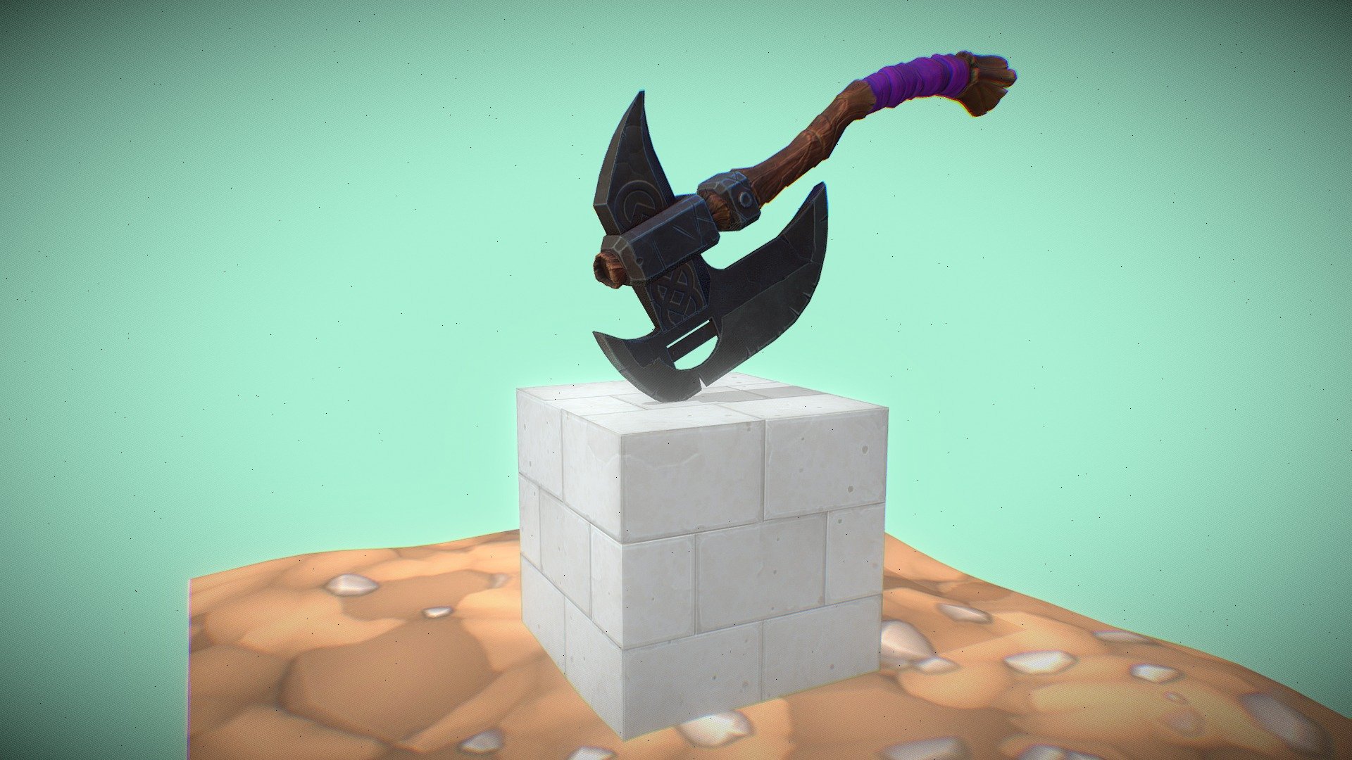 BattleAxe 3D model by Xixama (crazzyboyy32) [2cfc751] Sketchfab