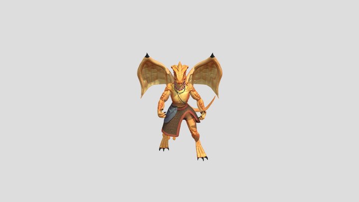 DnD Half Dragon 3D Model