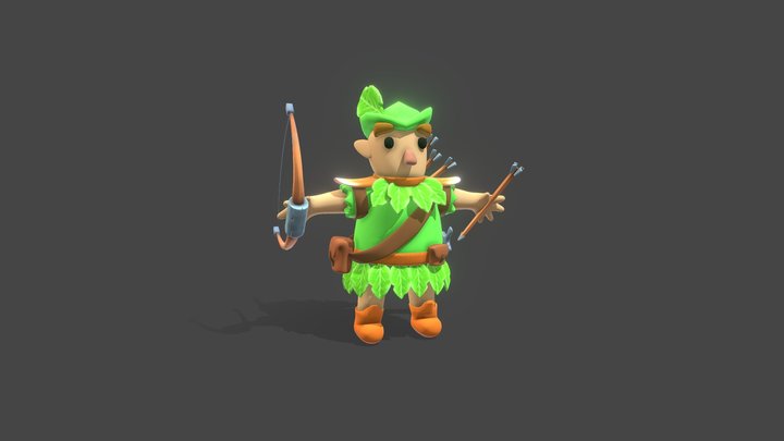 Big Archer man 3D Model