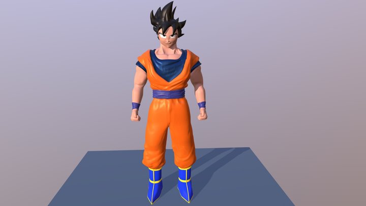 Goku Kamehameha Anime Figure Scanned 3D Models 3D Model