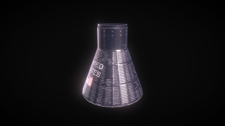 Mercury Redstone mr-1a Capsule 3D Model