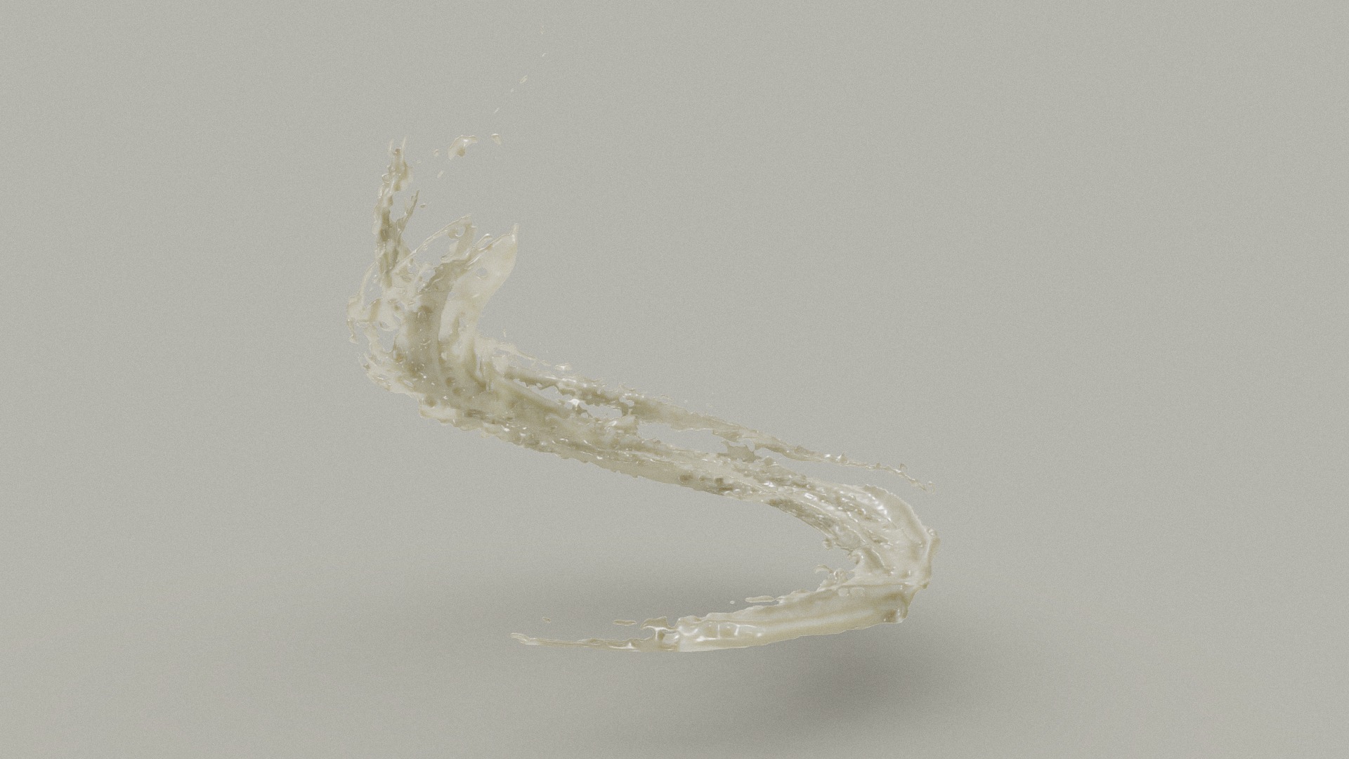 3D model Liquid Splash 7 - This is a 3D model of the Liquid Splash 7. The 3D model is about a white feather on a white surface.