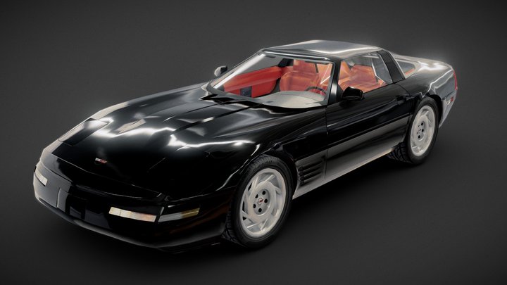1990 Corvette C4 3D Model
