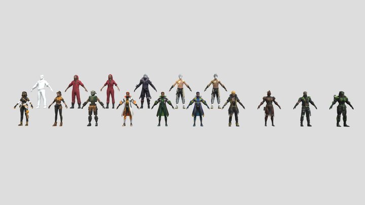 Free Fire 10 Characters Pt.13 3D Model