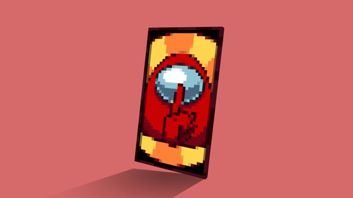 Sus Minecraft Painting 3D Model