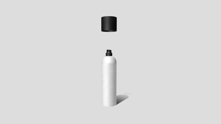 Aluminium Spray can 3D Model