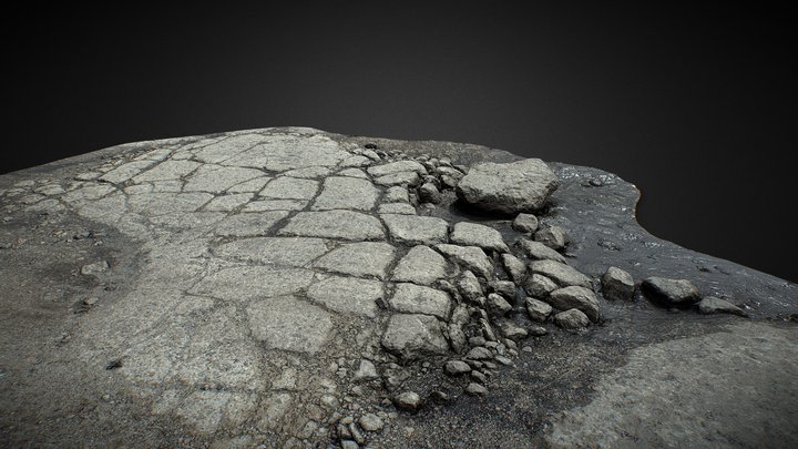 Cracked Concrete Old 3D Scan 3D Model