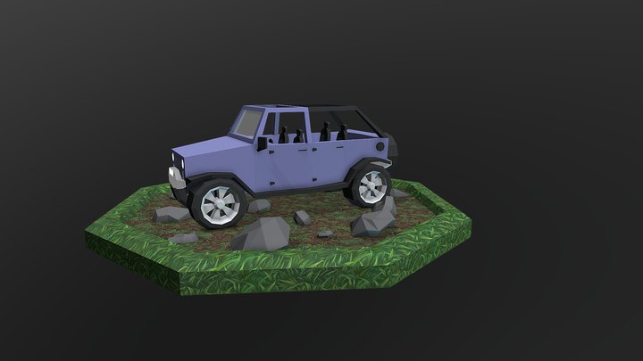 Low Poly Jeep Wrangler 3D Model