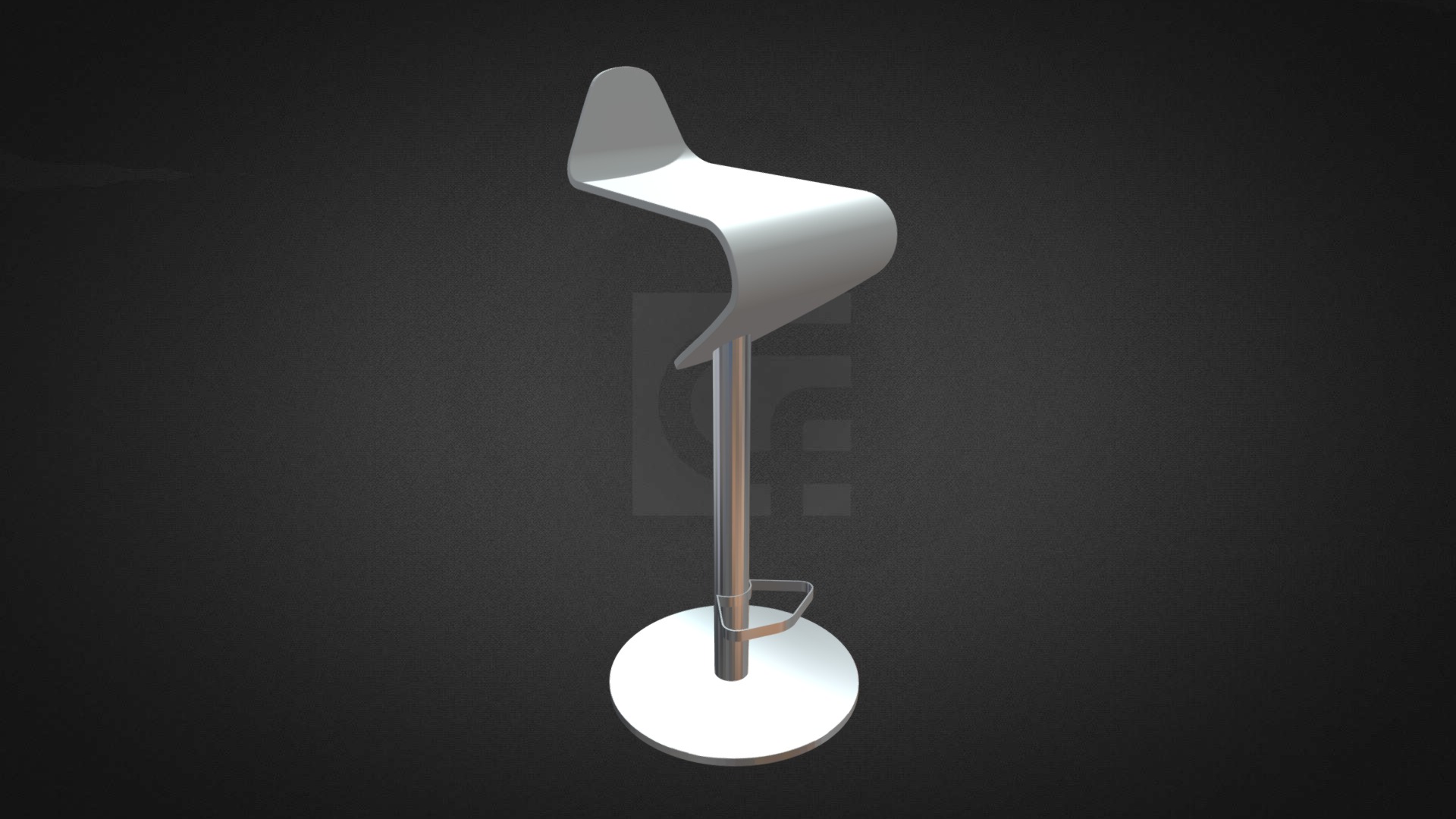 3D model Surf Stool Hire - This is a 3D model of the Surf Stool Hire. The 3D model is about a light bulb on a stand.