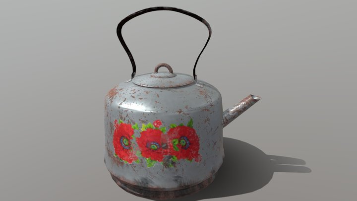 Old Soviet teapot 3D Model