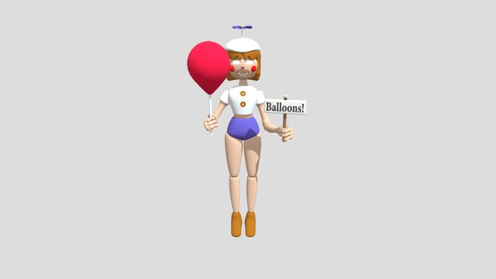 NIGHTMARE BALLON GIRL 3D Model