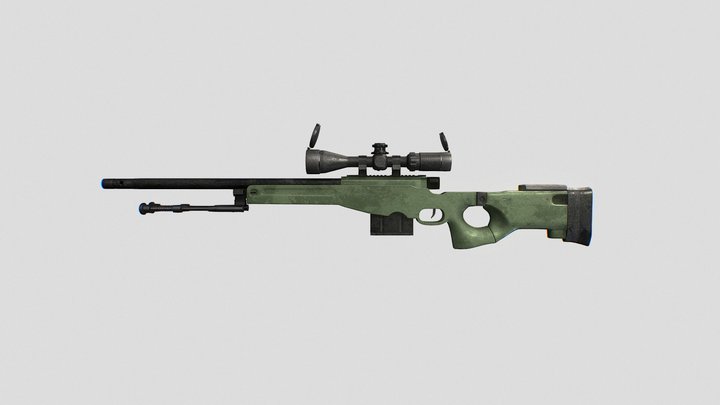 L96/AWP Sniper Rifle 3D Model