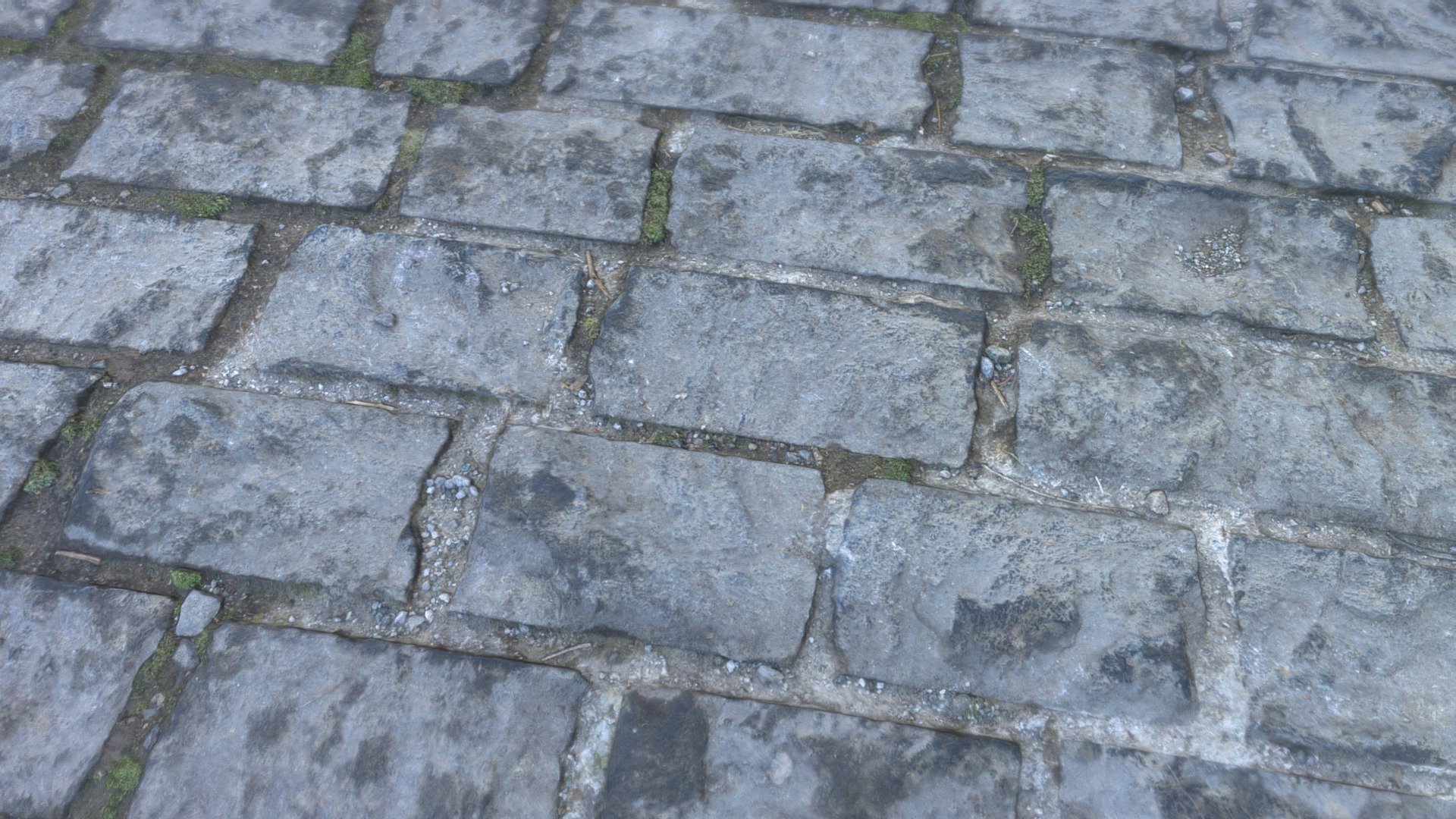 a bit wet cobblestone pavement — Sketchfab embed 3D viewer