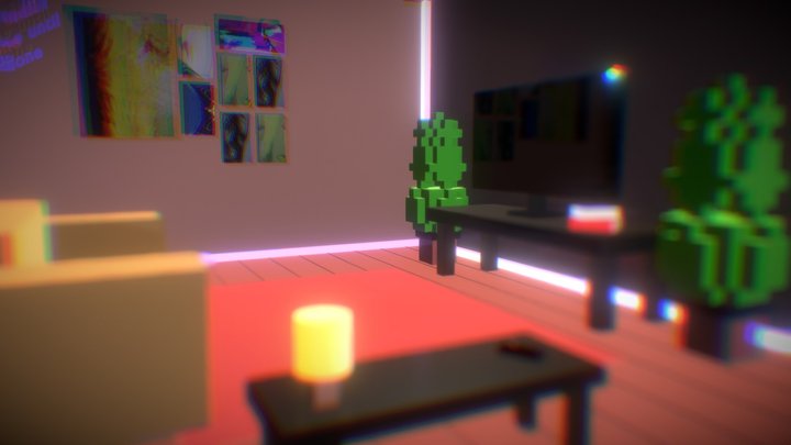 isometric room 3D Model